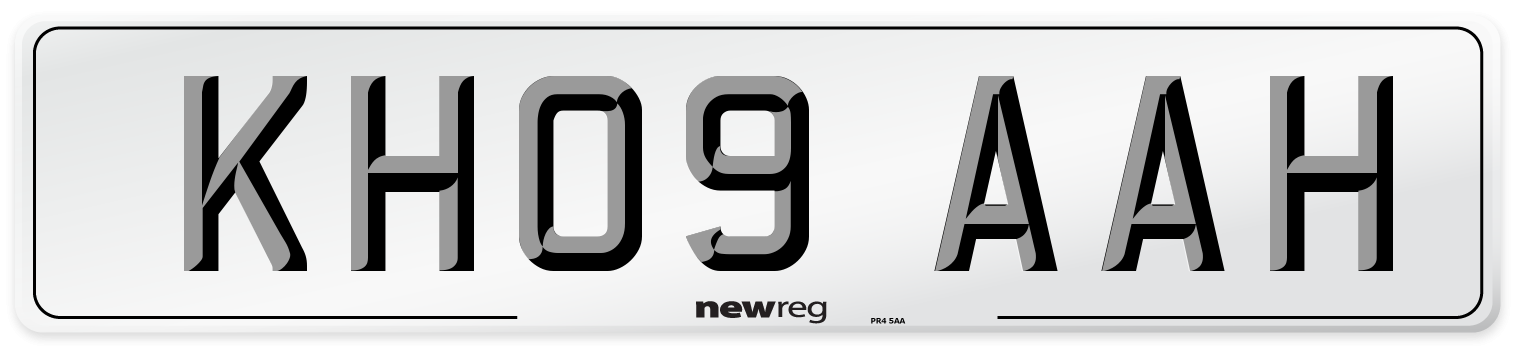 KH09 AAH Number Plate from New Reg